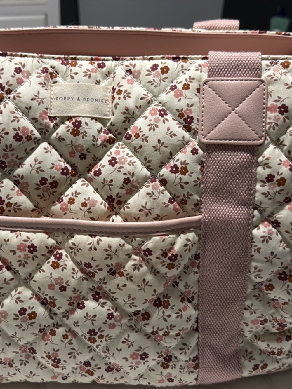 Poppy & Peonies Mini Voyager - Quilted Spring Floral